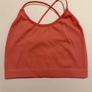 Colsie Coral Ribbed Tanktop